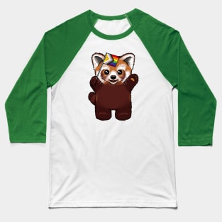 Red Panda Rainbow Baseball T-Shirt